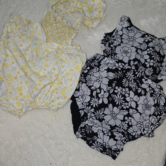 Joie Floral Yellow and Black Kids Bodysuits - Picture 2 of 8